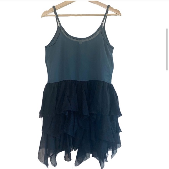 Free People beaded chiffon slip dress - Picture 3 of 7